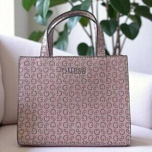 GUESS 90s Monogram Mini Tote Dusty Pink NWOT Vintage